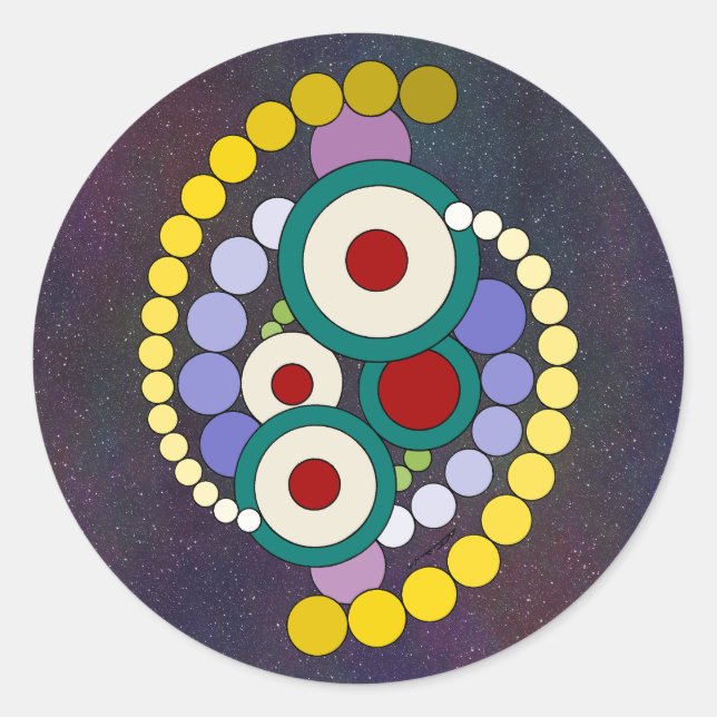 Adesivo Circles Abstract Artwork (Frente)