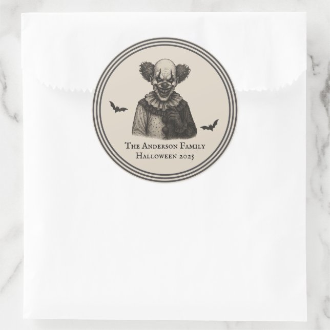 Adesivo Circo Antigo | Tema de Carnaval Assombrado de Hall (Bolsa)