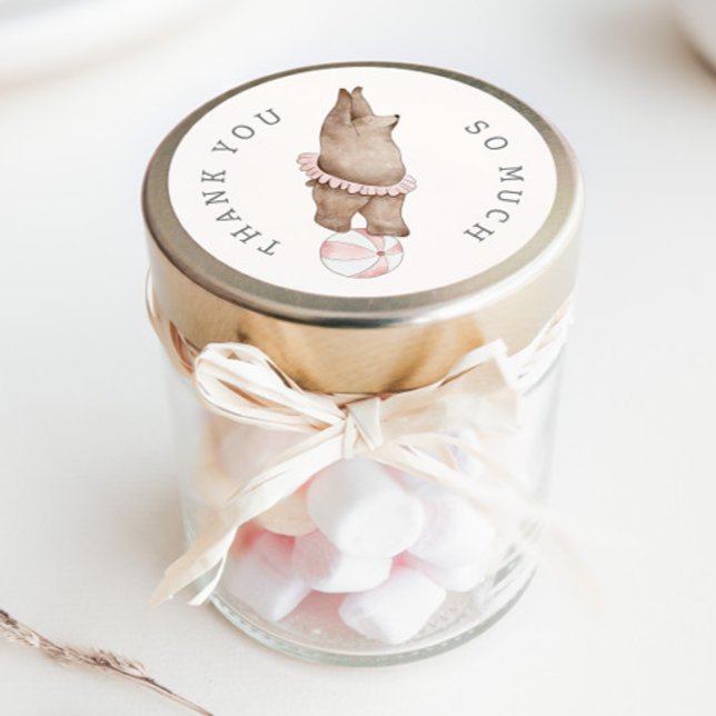 Adesivo Circo do Urso Moderno das Crianças | Favores de An (Criador carregado)