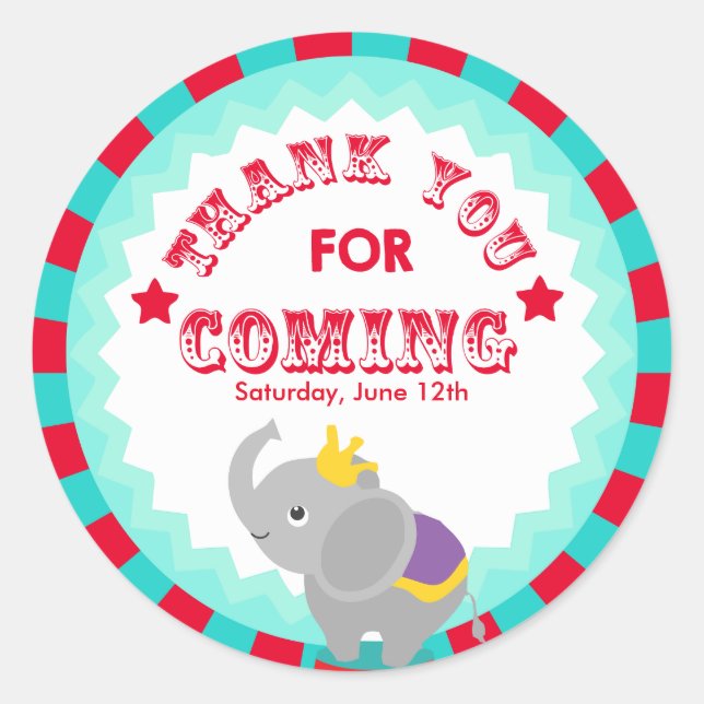 Adesivo Circo Obrigado por favor. (Frente)