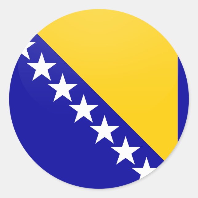 Adesivo Circuito de Bandeira de Qualidade da Bósnia-Herzeg (Frente)