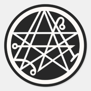 Adesivo circular clássico de Necronomicon