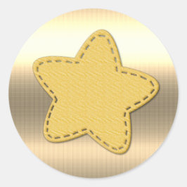 Adesivo circular clássico em estrela bonita