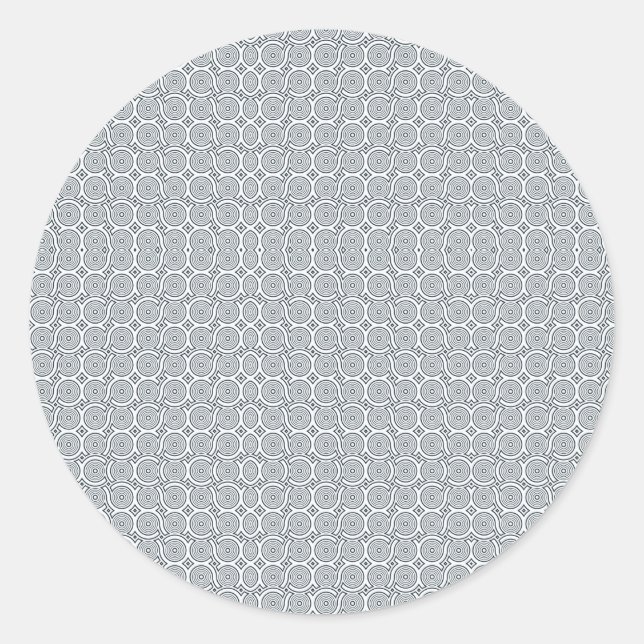 Adesivo circular com um padrão geométrico detalhad (Frente)