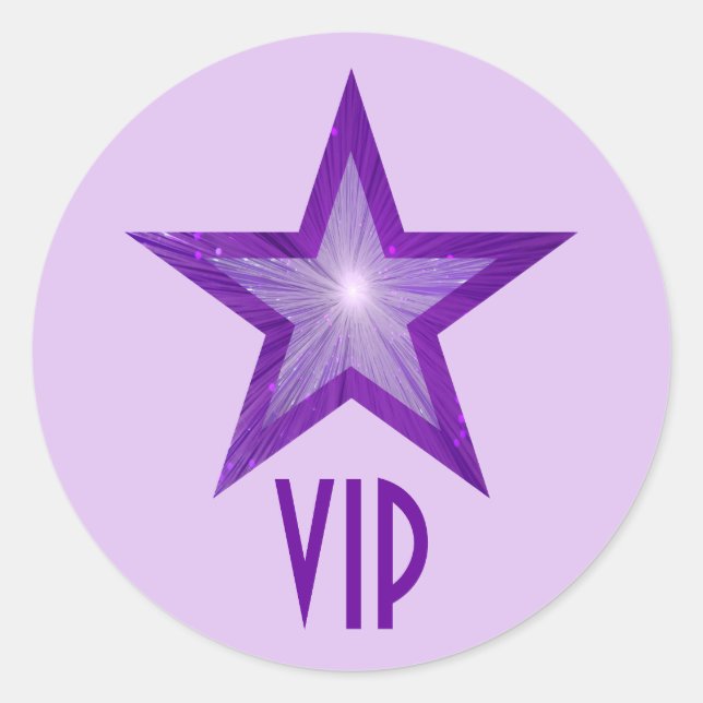 Adesivo circular de VIP em Púrpura púrpura púrpura (Frente)