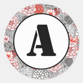 Adesivo Circular - Floral de Natal