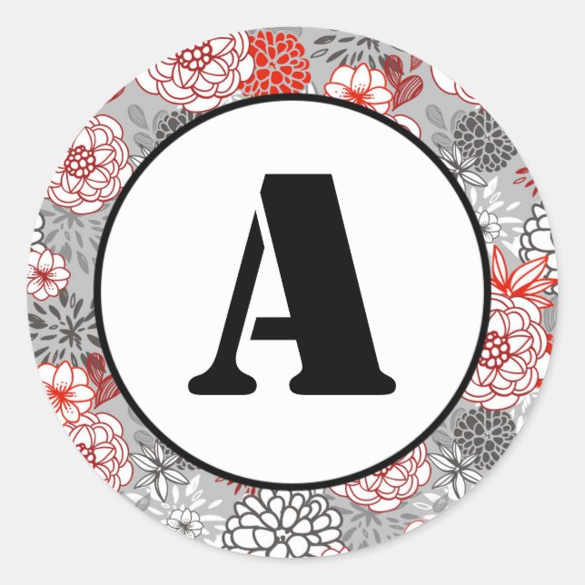 Adesivo Circular - Floral de Natal (Frente)