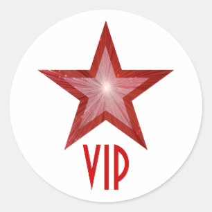 Adesivo circular Red Star VIP branco