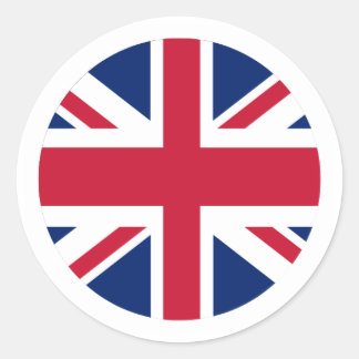 Adesivo Circular Union Jack Com Borda Branca