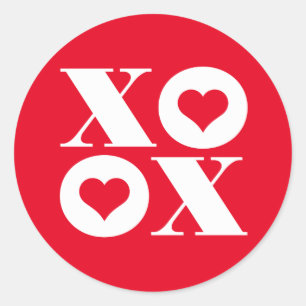 adesivo circular xoxo do dia dos namorados