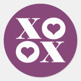 adesivo circular xoxo do dia dos namorados