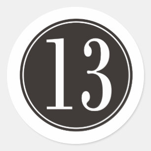 Adesivo Círculo #13 preto (parte dianteira)