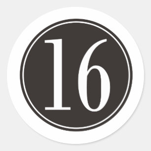 Adesivo Círculo #16 preto (parte dianteira)
