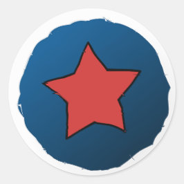 Adesivo Círculo Azul em Dificuldade com Estrela Vermelha 4