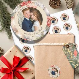 Adesivo Círculo Clássico Nossa Primeira Foto De Natal Casa