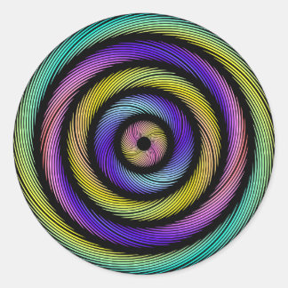 Adesivo círculo colorido de traços