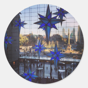 Adesivo Círculo Columbus de Nova Iorque Maravilhas de Nata