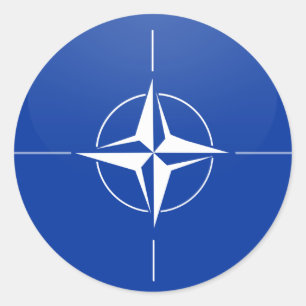 Adesivo Círculo da bandeira da qualidade da OTAN