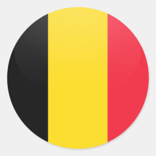 Adesivo Círculo da bandeira da qualidade de Bélgica