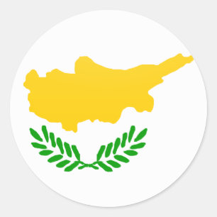 Adesivo Círculo da bandeira da qualidade de Chipre