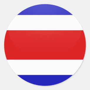 Adesivo Círculo da bandeira da qualidade de Costa Rica