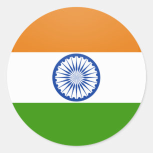 Adesivo Círculo da bandeira da qualidade de India
