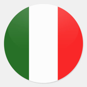 Adesivo Círculo da bandeira da qualidade de Italia