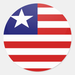Adesivo Círculo da bandeira da qualidade de Liberia