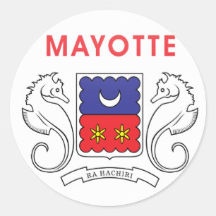 Adesivo Círculo da bandeira da qualidade de Mayotte