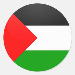 Adesivo Círculo da bandeira da qualidade de Palestina