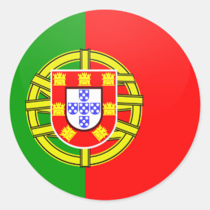 Adesivo Círculo da bandeira da qualidade de Portugal