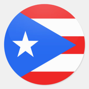 Adesivo Círculo da bandeira da qualidade de Puerto Rico