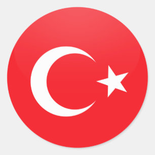 Adesivo Círculo da bandeira da qualidade de Turquia