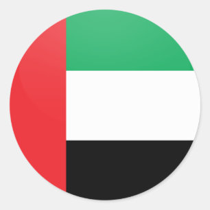 Adesivo Círculo da bandeira da qualidade dos Uae