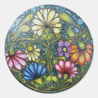 Adesivo Círculo da Família Floral