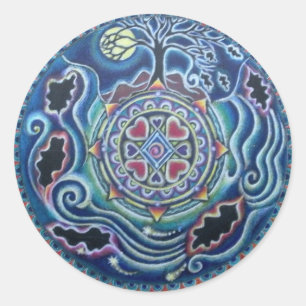 Adesivo Círculo da mandala do equinócio de queda das