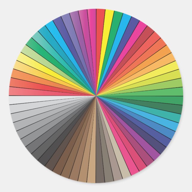 Adesivo círculo de amostras de cores (Frente)