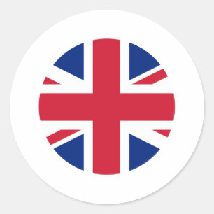 Adesivo Círculo de Bandeira do Reino Unido