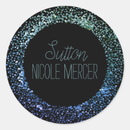 Adesivo Círculo de brilho azul