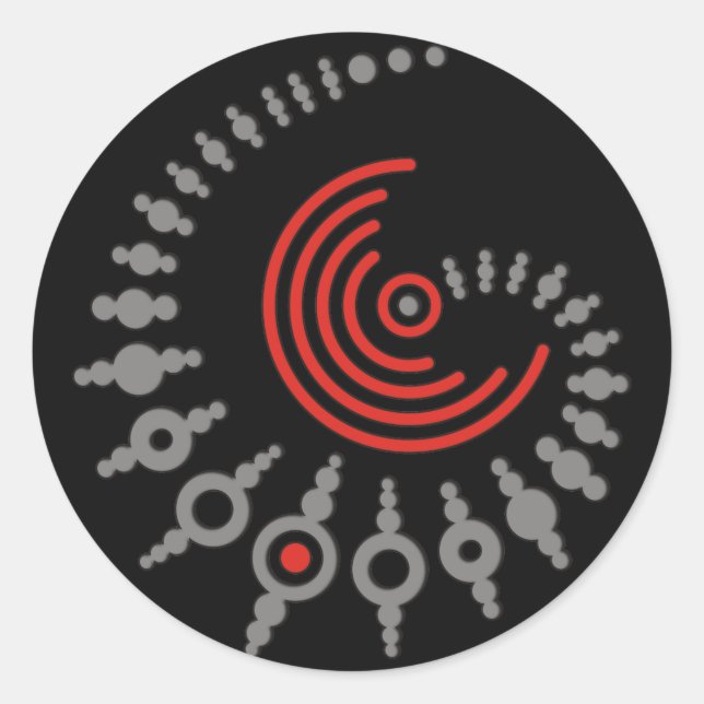 Adesivo círculo de culturas I | preto (Frente)