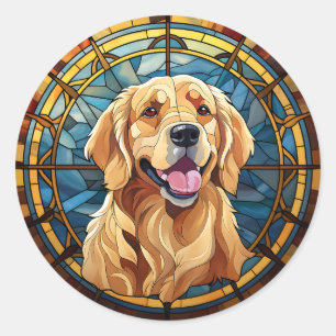 Adesivo Círculo de Golden Retriever