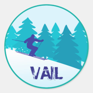 Adesivo Círculo do esqui da neve de Vail