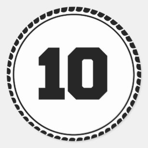 Adesivo Círculo do número 10