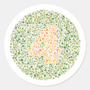Adesivo Círculo do teste de Ishihara do número 4