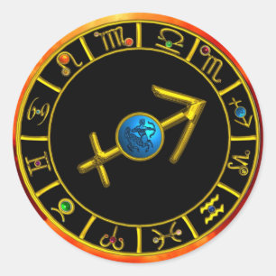 ADESIVO CÍRCULO DOS SINAIS DO ANIVERSÁRIO DO ZODÍACO DO