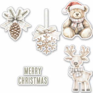 Adesivo Círculo Dourado de Literatura das Árvores de Natal