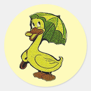 Adesivo Círculo Ducky dos pontos do chá do pato do bebê