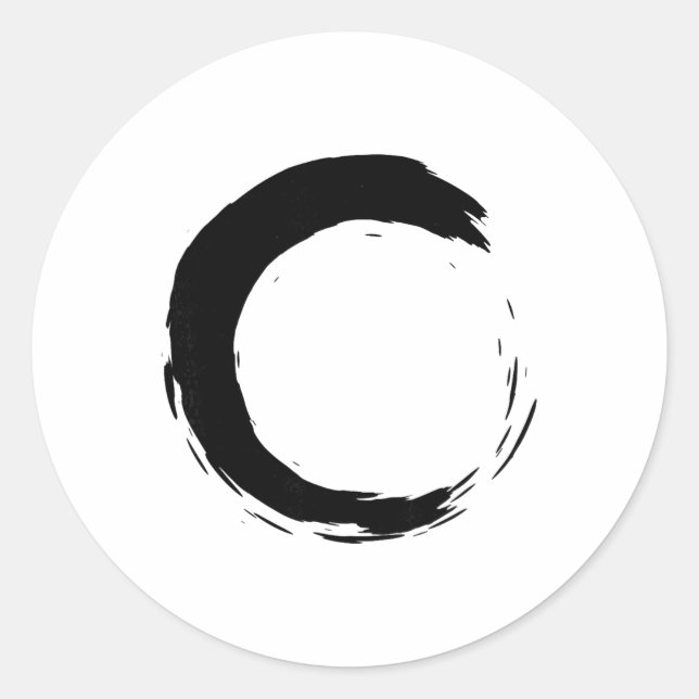 Adesivo Círculo Enso de Meditação Mindfulness Buda Budista (Frente)