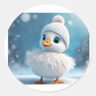 Adesivo círculo magnético com pato