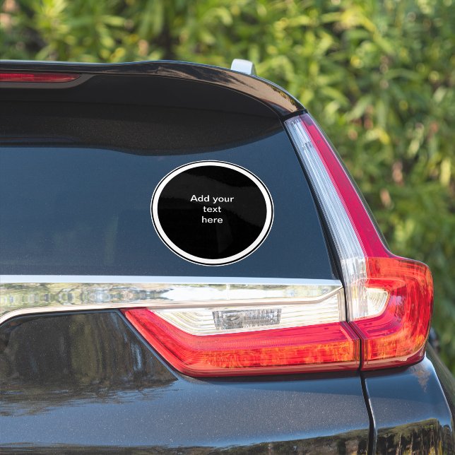 Adesivo Círculo preto com círculo branco TEMPLATE, (Lado do carro)
